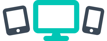Image of 3 media screens in green and black showing the web design services provided by Bournemouth Web Design.