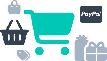 Image of various items including a trolley and a shopping bag, showing the E-Commerce Web Design services provided.
