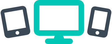 Image of computer screens showing the reliable website services provided.