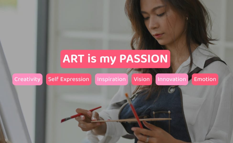 Image of a web page showing the web design for Artists provided.
